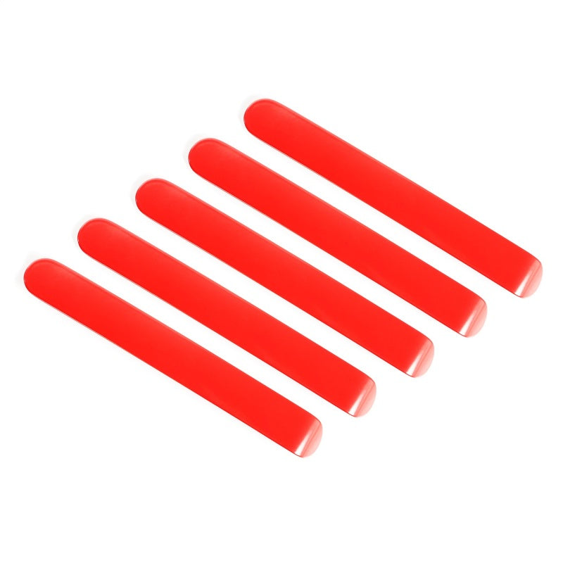 Rugged Ridge Elite Door Handle Inserts Red; 07-18 Jeep Wrangler Jku 4 Door - 13311.45