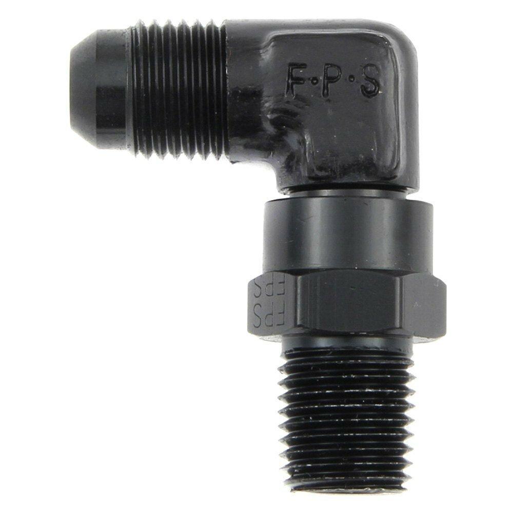 Fragola #8 X 3/8 MPT  90 Degree Swivel  Black - 499108-BL
