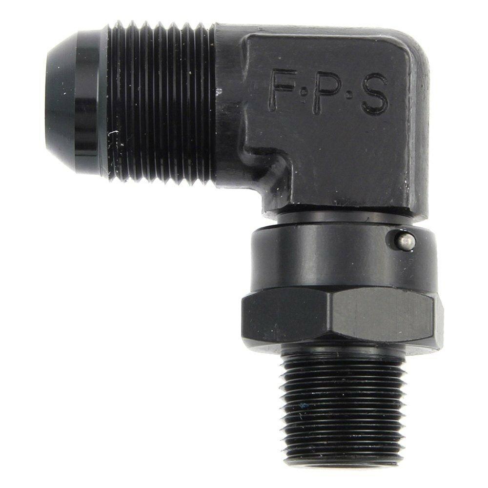 Fragola #10 X 3/8 MPT 90 Degree Swivel  Black - 499111-BL