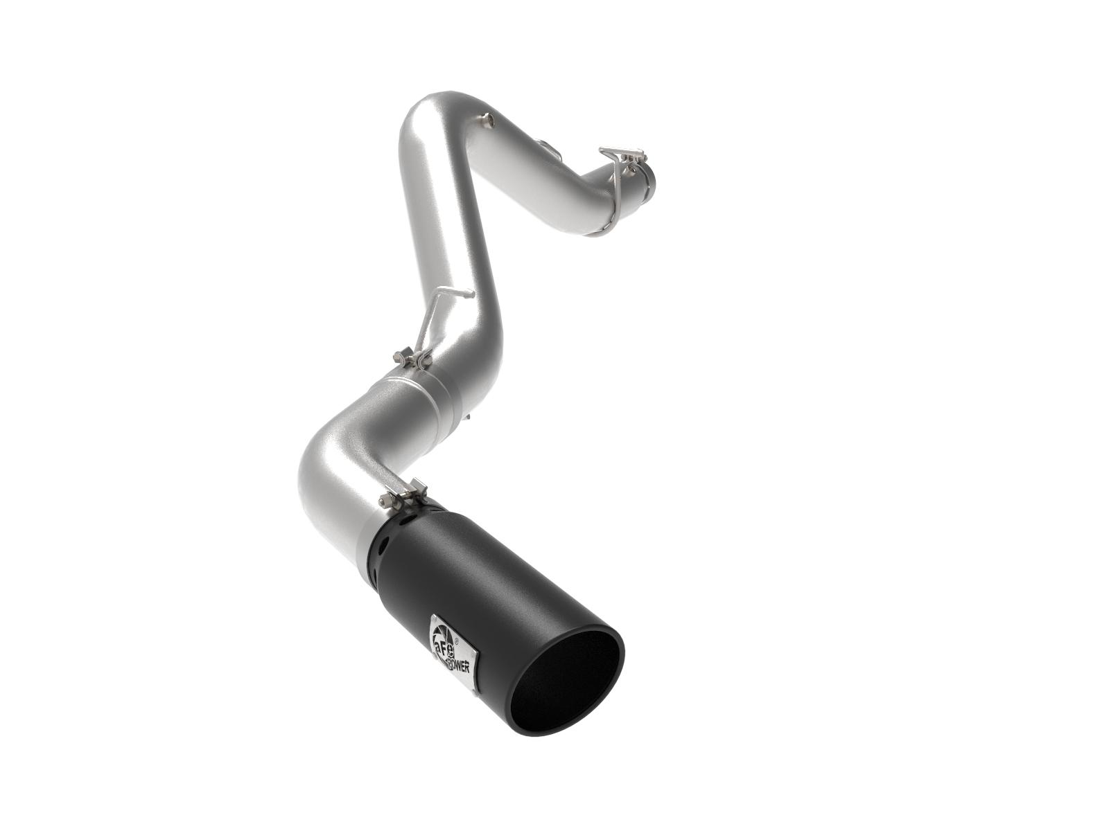 AFE Large Bore-HD 5 IN 409 Stainless Steel DPF-Back Exhaust System w/Black Tip (GM Diesel Trucks 2020 V8-6.6L (td) L5P) - 49-44125-B