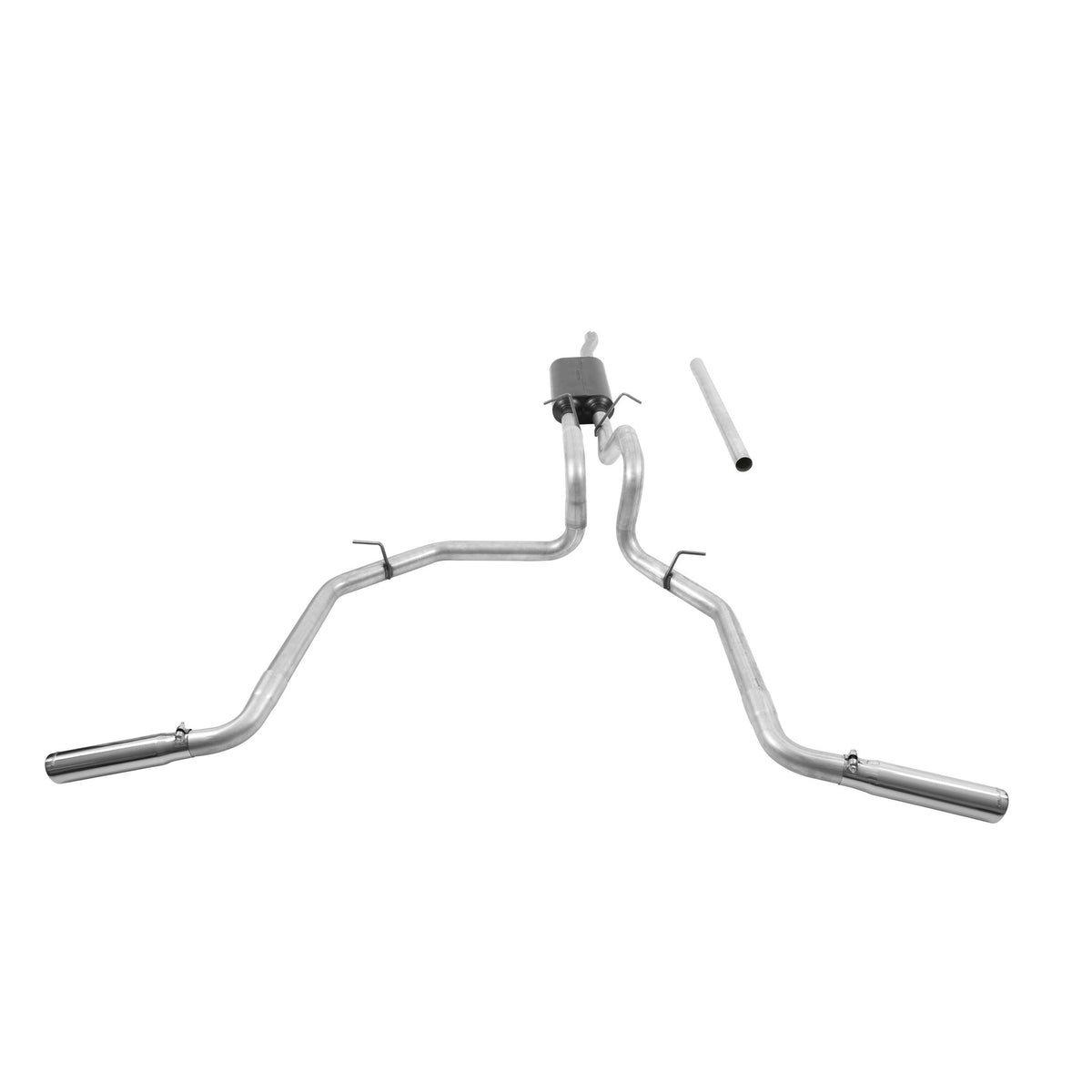 Flowmaster Cat-back System - Dual Rear/Side Exit - Force II - Mild Sound