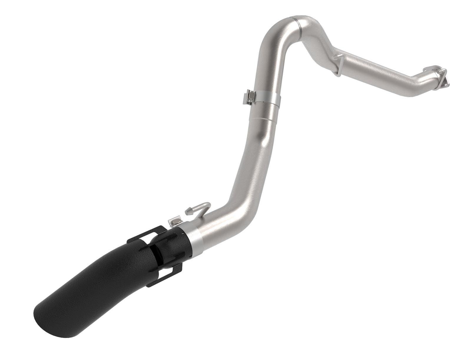 aFe Vulcan Series 3" 304 Stainless Steel DPF Back Hi-Tuck Exhaust System with Black Tip (2021 Gladiator 3.0L) - 49-38094-B