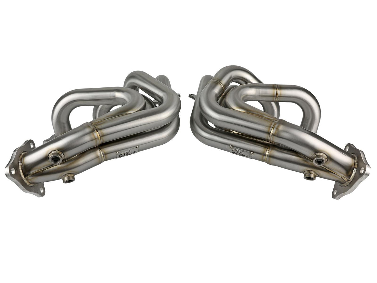 AFE Twisted Steel 1-7/8 IN to 2-3/4 IN 304 Stainless Headers w/ Brushed Finish (Chevrolet Corvette (C8) 20-25 V8-6.2L) - 48-34148-H