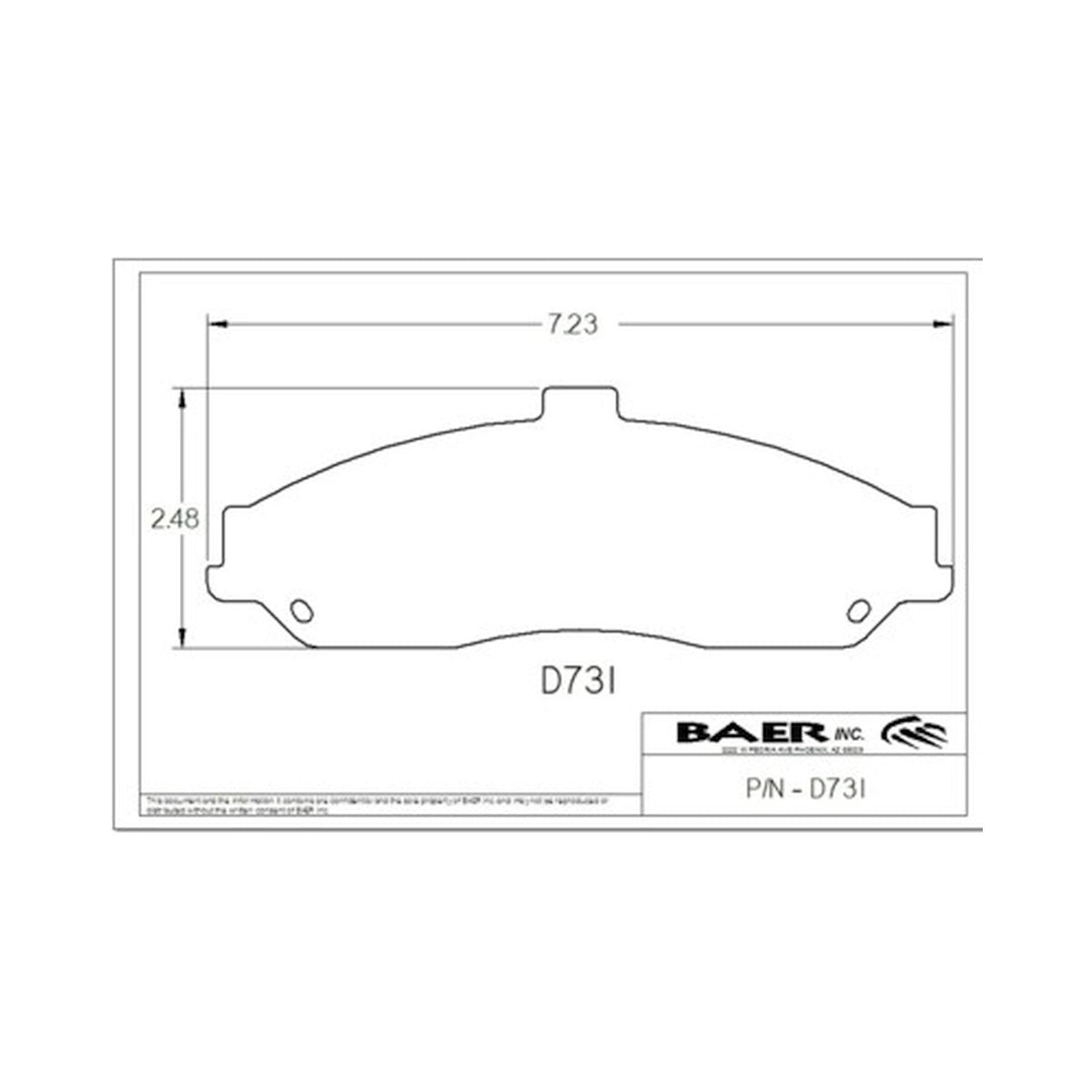 Baer Brake Pads Disc Brake Pads Front - D0731R