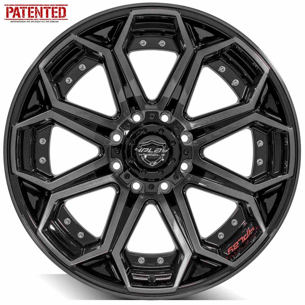 4PLAY Aluminum Wheel (1999-2023 F-250, F-250 Super Duty, F-350, F-350 Super Duty) - 4P80R-22100-8170-24BBT