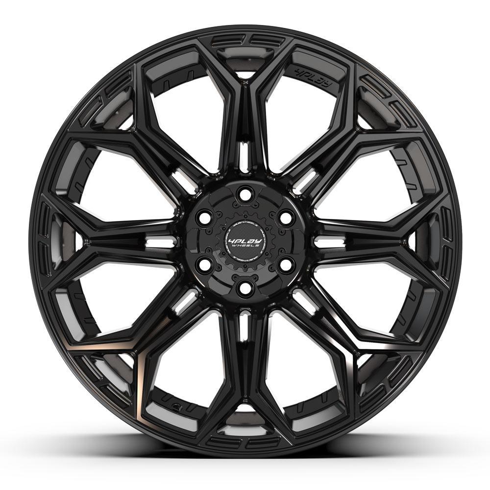 4PLAY Gen3 4P83 22x12 6x5.5 & 6x135mm -44et in Gloss Black - 4P83-22120-6D55-44B