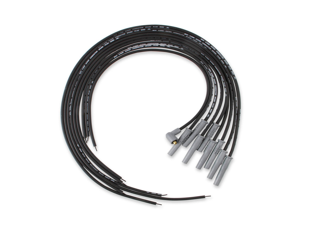 Msd 31193 Wire Set, Black Super Conductor, 8-Cyl. Multi-Angle, Universal