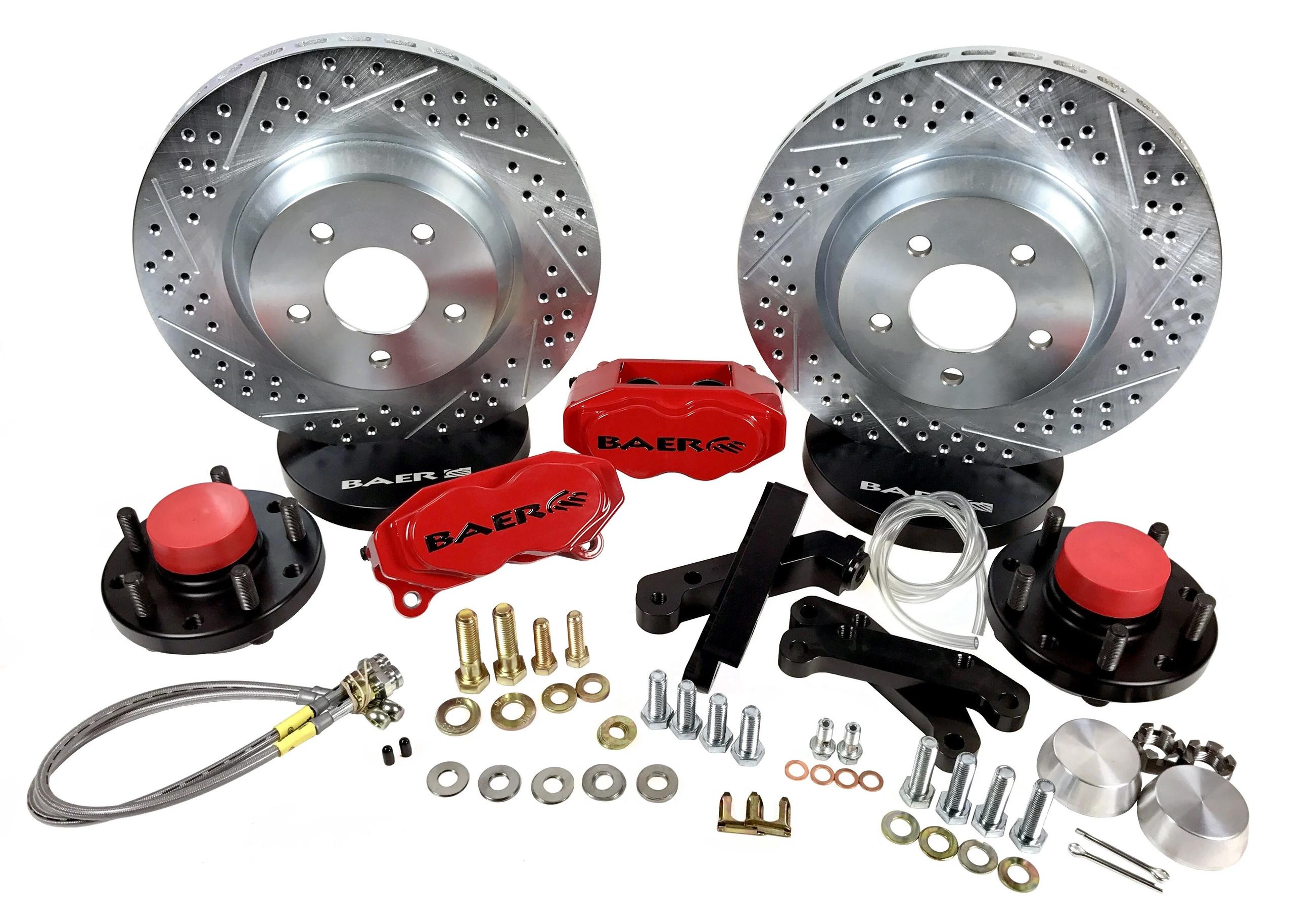 Baer 13" SS4 Front Brake Kit, Monster Green, SDZ, Std. Studs (1968-1969 Ford, Mercury Fitments) - 4261447MG
