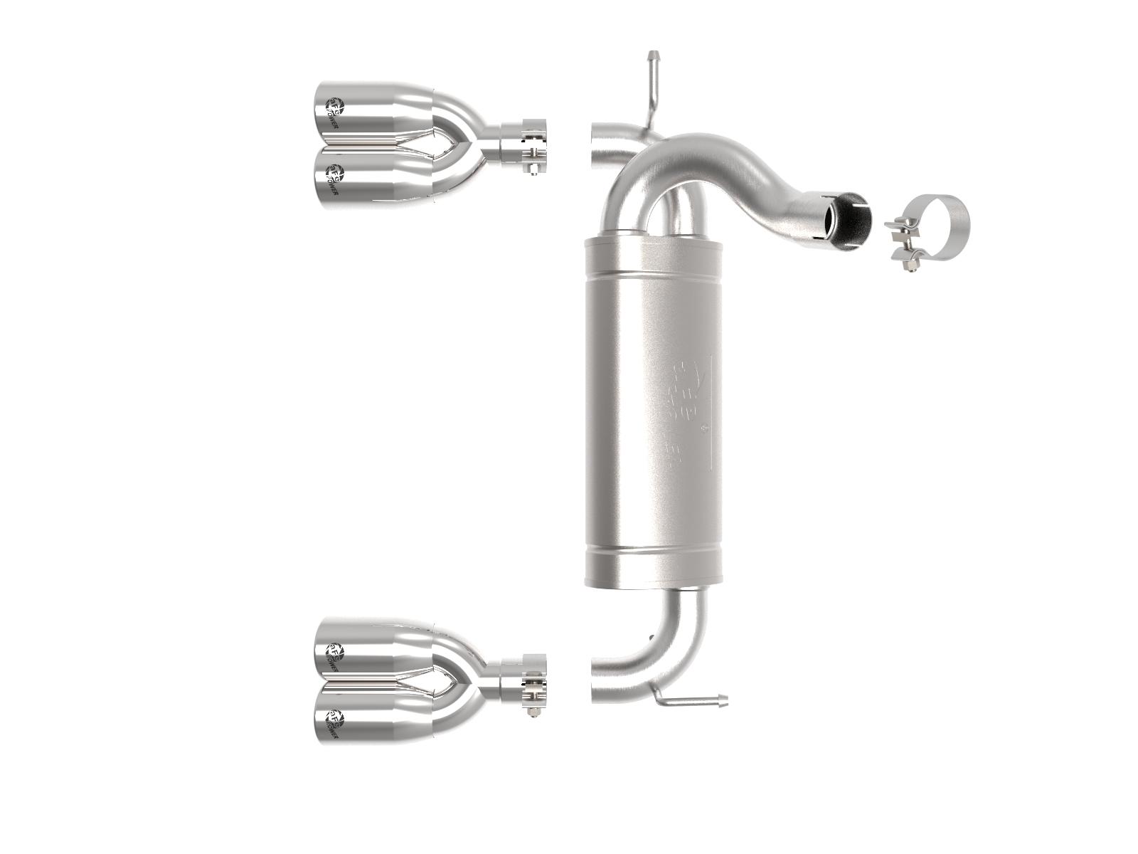 AFE Axle-Back Exhaust System (2007-2018 Jeep Wrangler V6-3.6/3.8L) - 49-48086-P