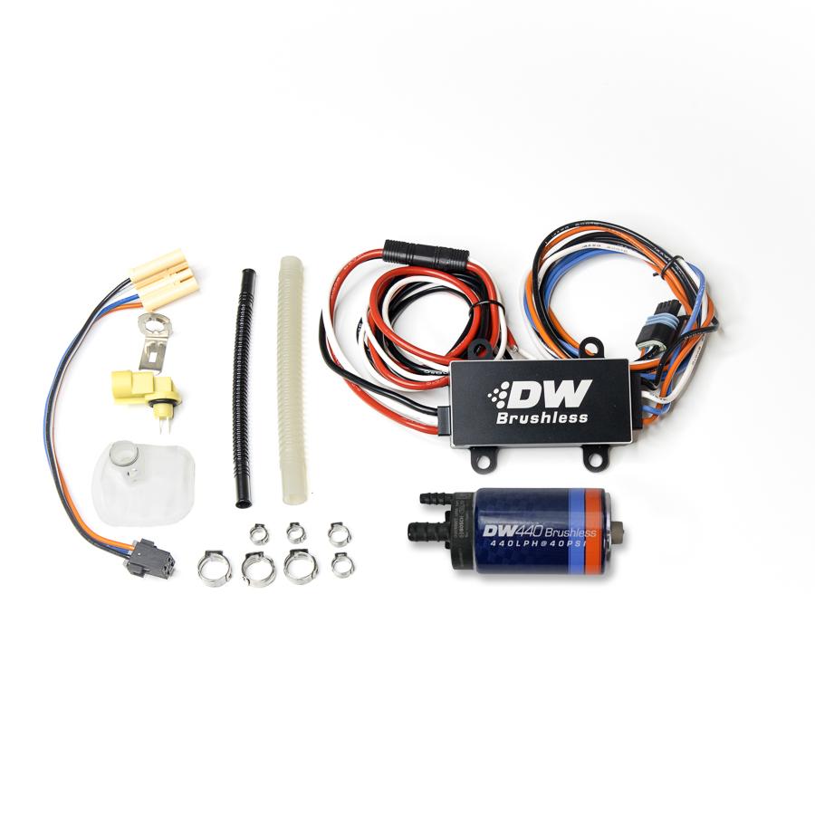 Deatschwerks 440lph in-tank brushless fuel pump and single/dual speed controller with install kit (2015-2020 Mustang/F150) - 9-442-C102-0906