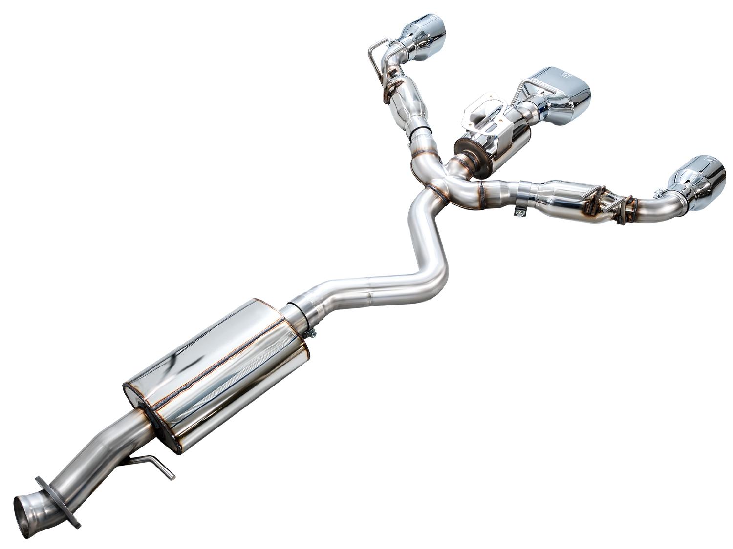 AWE Touring Edition Exhaust - Chrome Silver Tips (2022+ GR Corolla) - 3015-33254