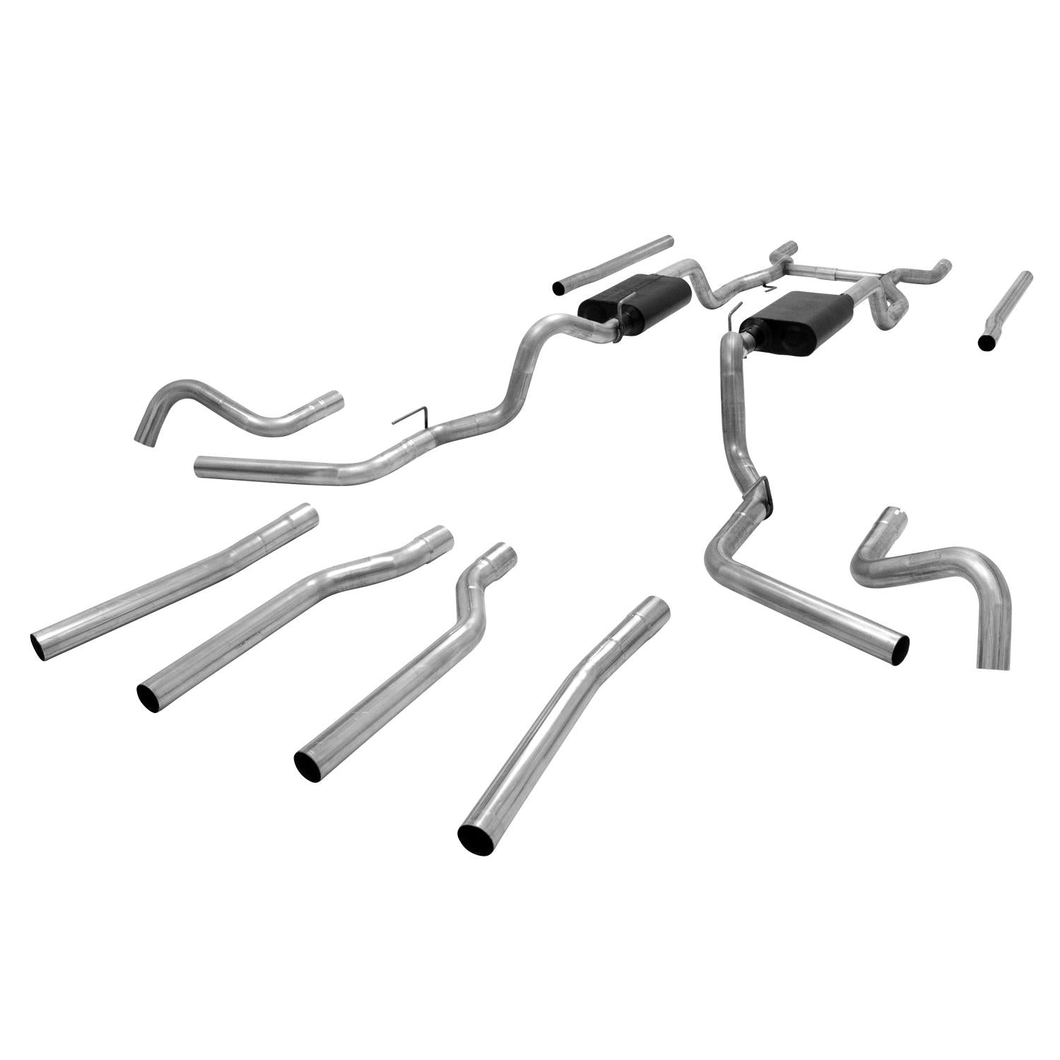 Flowmaster Crossmember-back - Dual Rear/Side Exit - AMT - Moderate/Aggressive Sound
