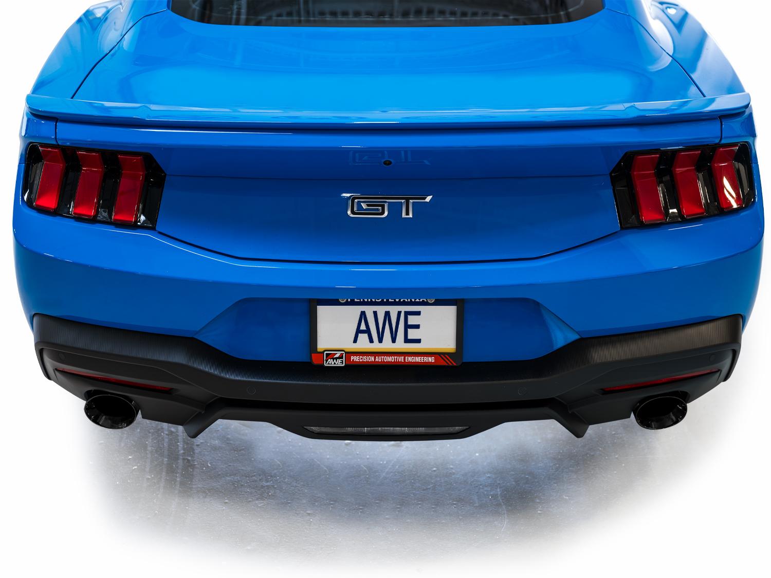 AWE Touring Edition Catback Exhaust - Dual Diamond Black Tips (2024-2026 Mustang GT) - 3015-33650