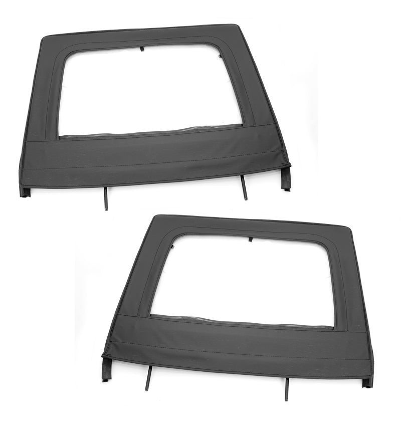 Rugged Ridge Door Kit Rear Upper Black; 07-18 Jeep Wrangler Jku - 13712.15