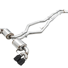 AWE Non-Resonated Touring Edition Exhaust for G20 M340i - Diamond Black Tips (2019+ 3 Series) - 3015-43156