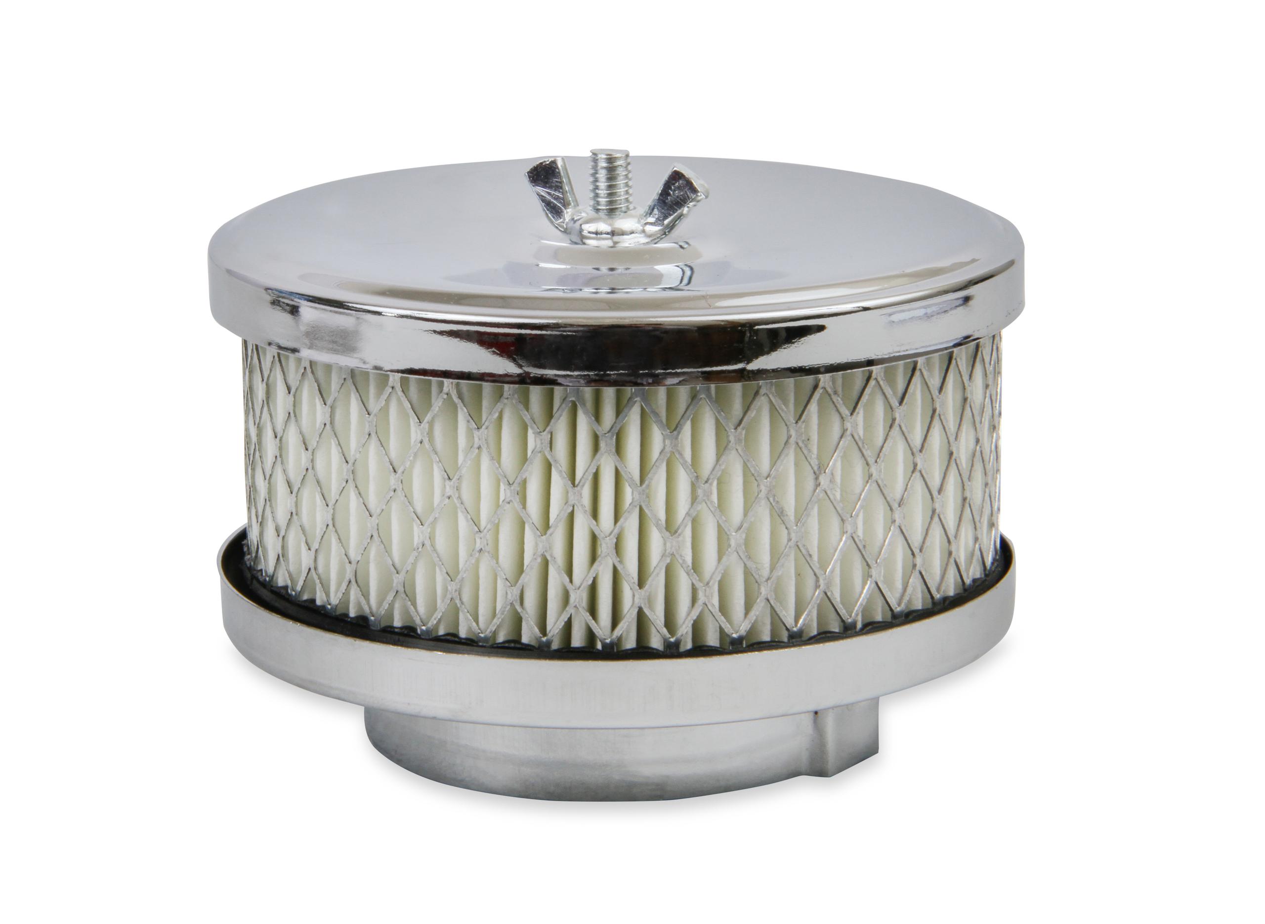 Mr. Gasket Air Cleaner - Deep Dish - 4 Inch x 2 Inch - Chrome.  - 4354