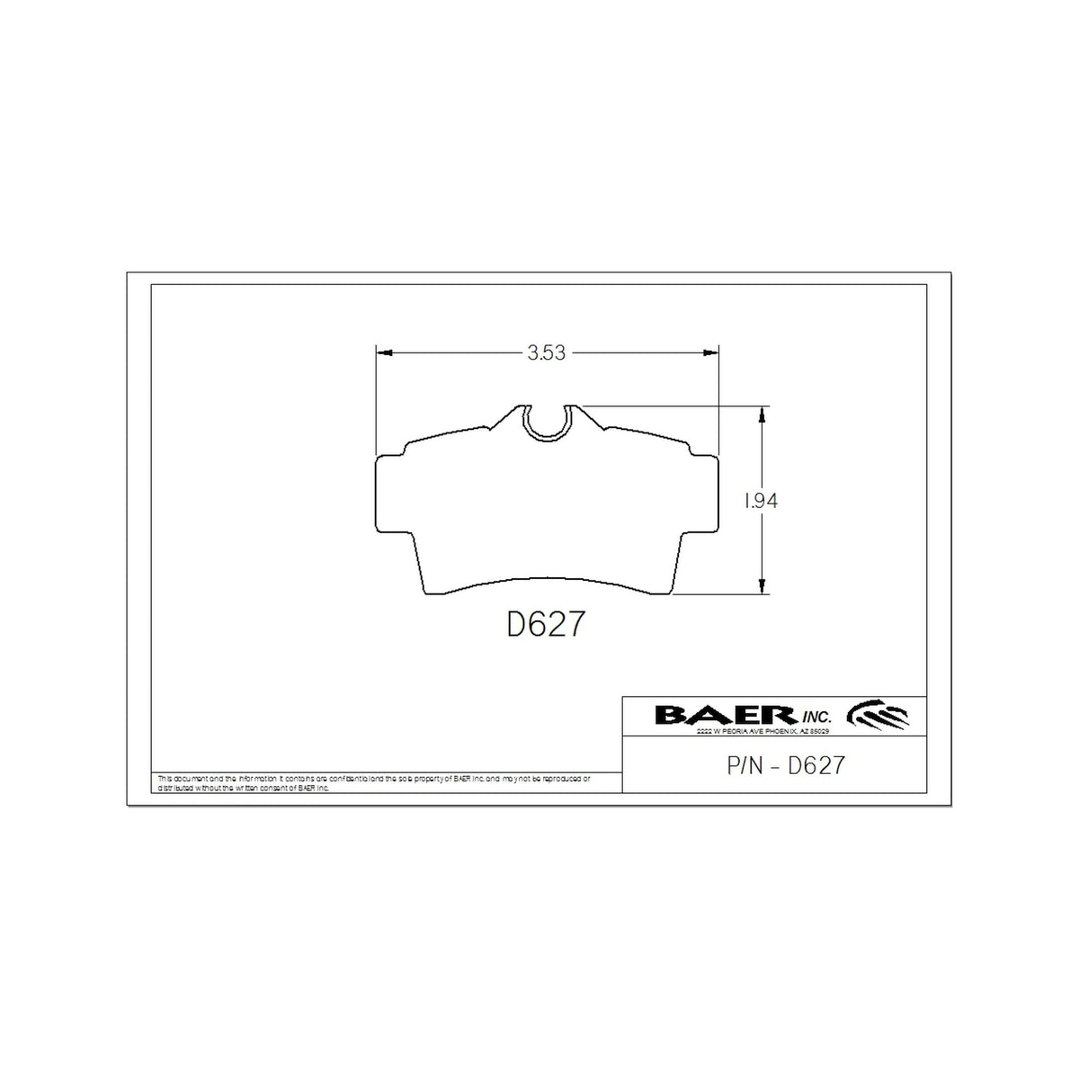 Baer Brake Pads Disc Brake Pads Rear - D0627R