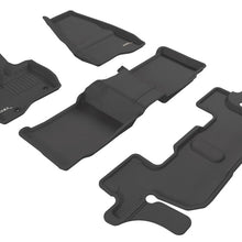 3D MAXpider 2011-2014 Ford Explorer Kagu 1st & 2nd & 3rd Row Floormats - Black