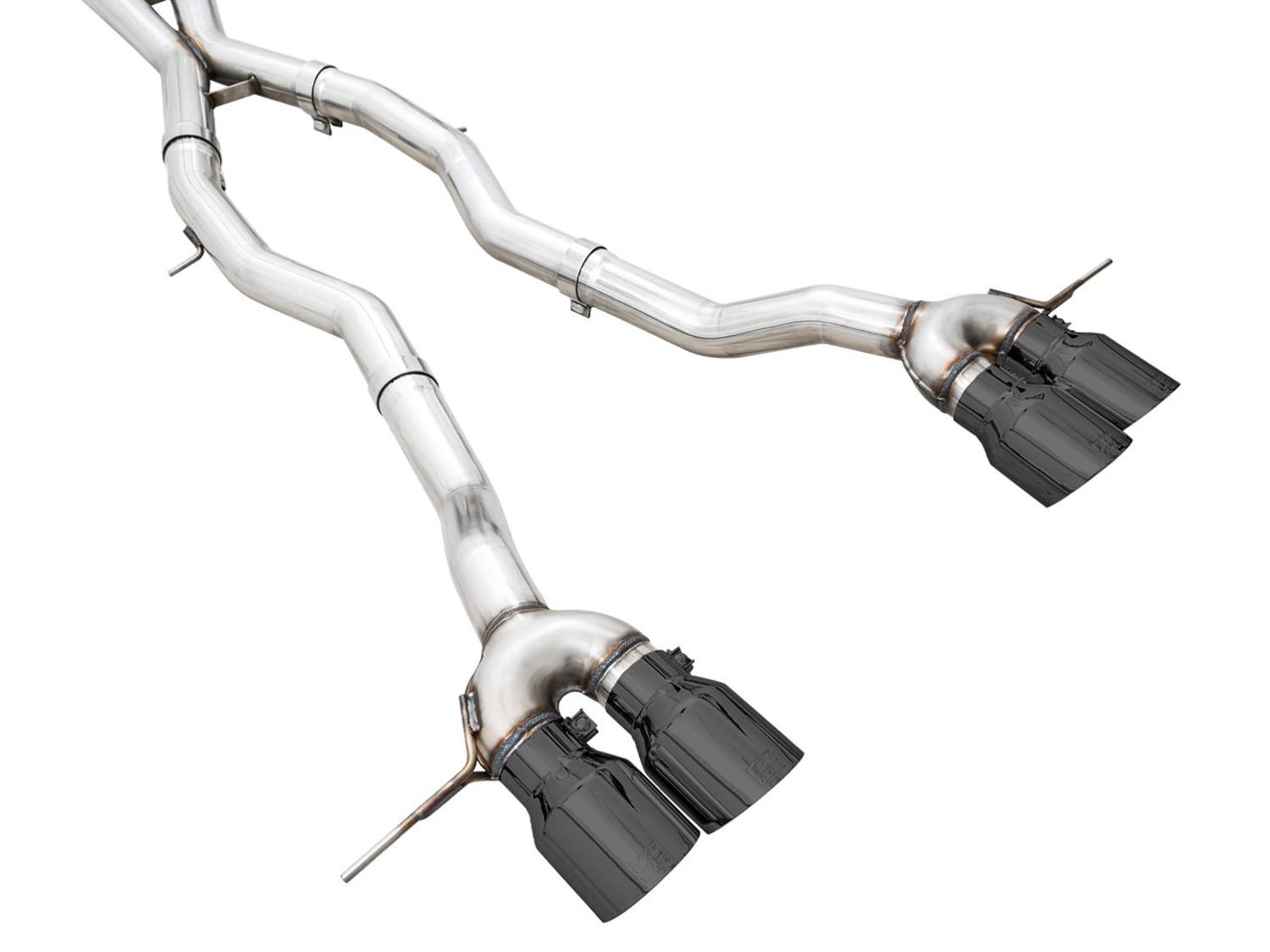 AWE Track Edition Catback Exhaust - Diamond Black Tips (2021+ BMW G8X M3 / M4) - 3020-42482