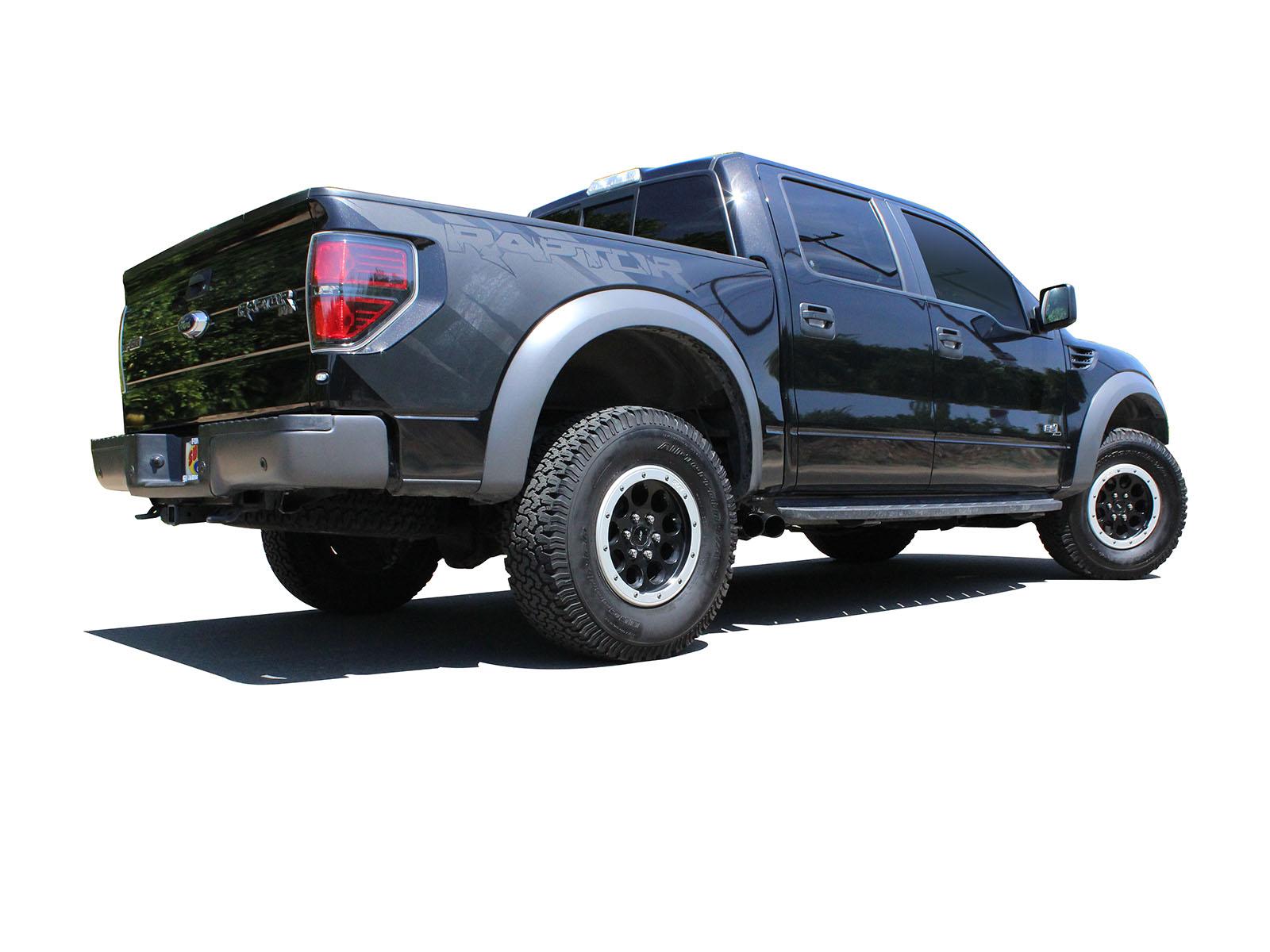 AFE Rebel Series 3 IN to 2-1/2 IN 409 Stainless Steel Cat-Back Exhaust w/Black Tip (2010-2014 F-150, F-150, F-150) - 49-43071-B