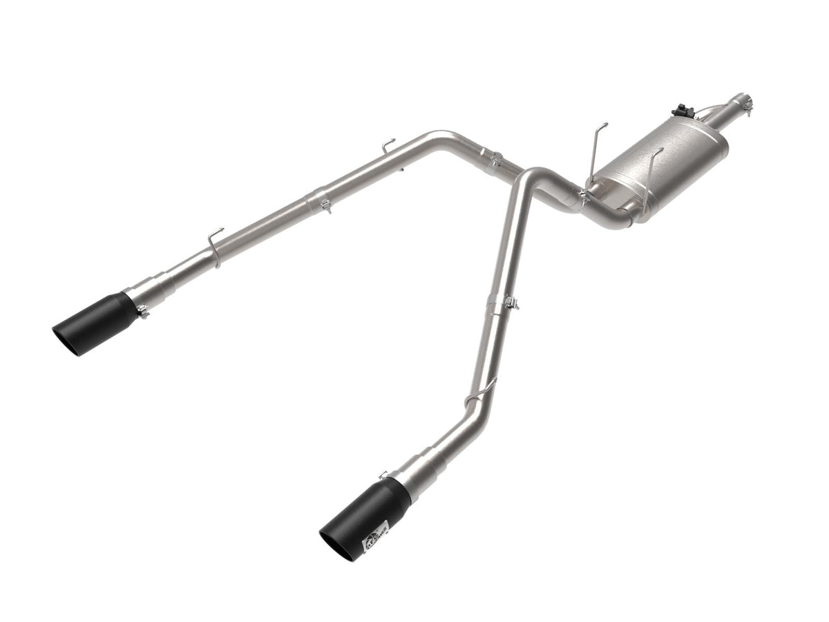 AFE Gemini XV Cat-Back Exhaust System w/ Dual Black Tip (2009-2021 1500, 1500, 1500 Classic, 1500 Classic, Ram 1500, Ram 1500) - 49-32083-B