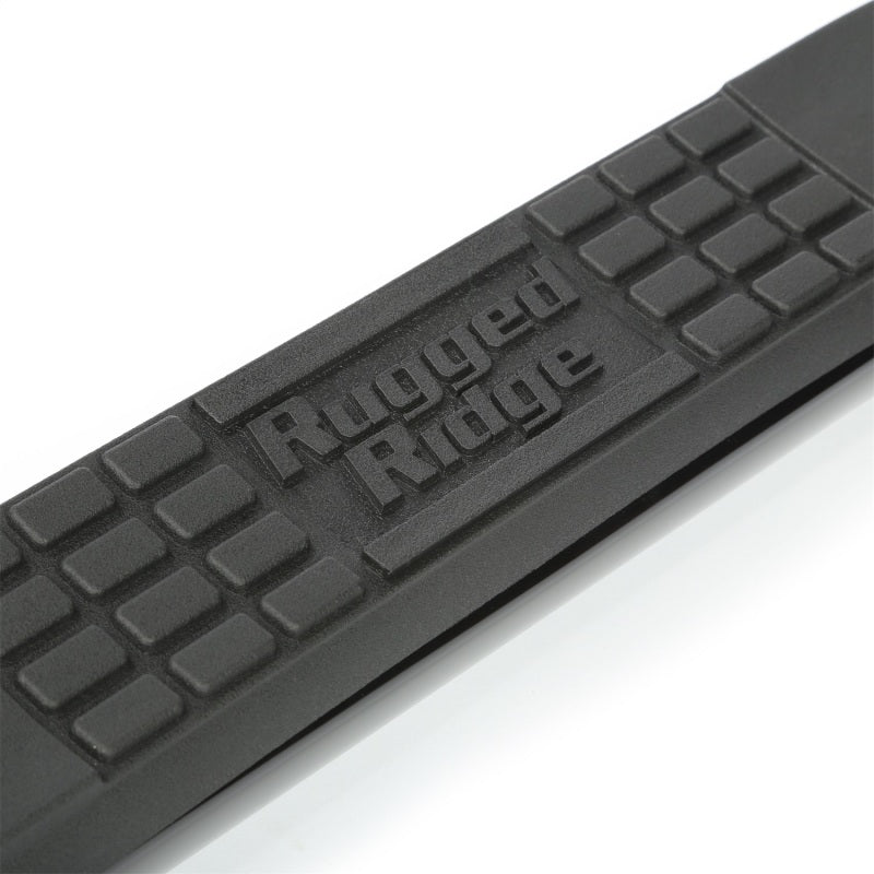 Rugged Ridge Tube Side Step Kit Round 3 Inch Black; 07-18 Jeep Wrangler Jk - 11590.05