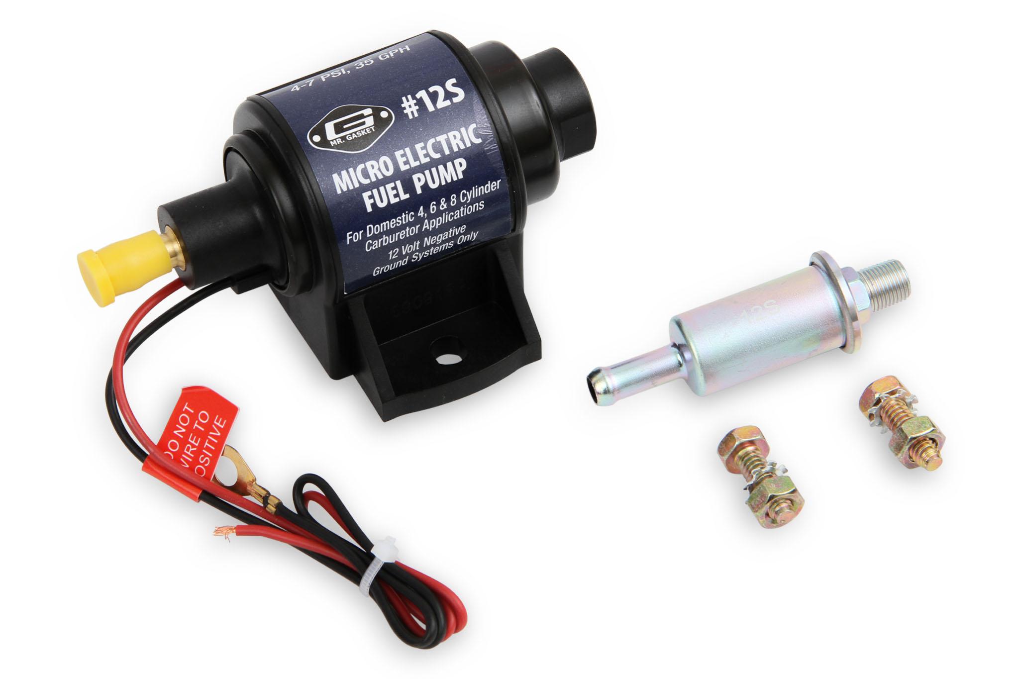 Mr. Gasket 12S Pump, Elect/Fuel Carb-Domestic