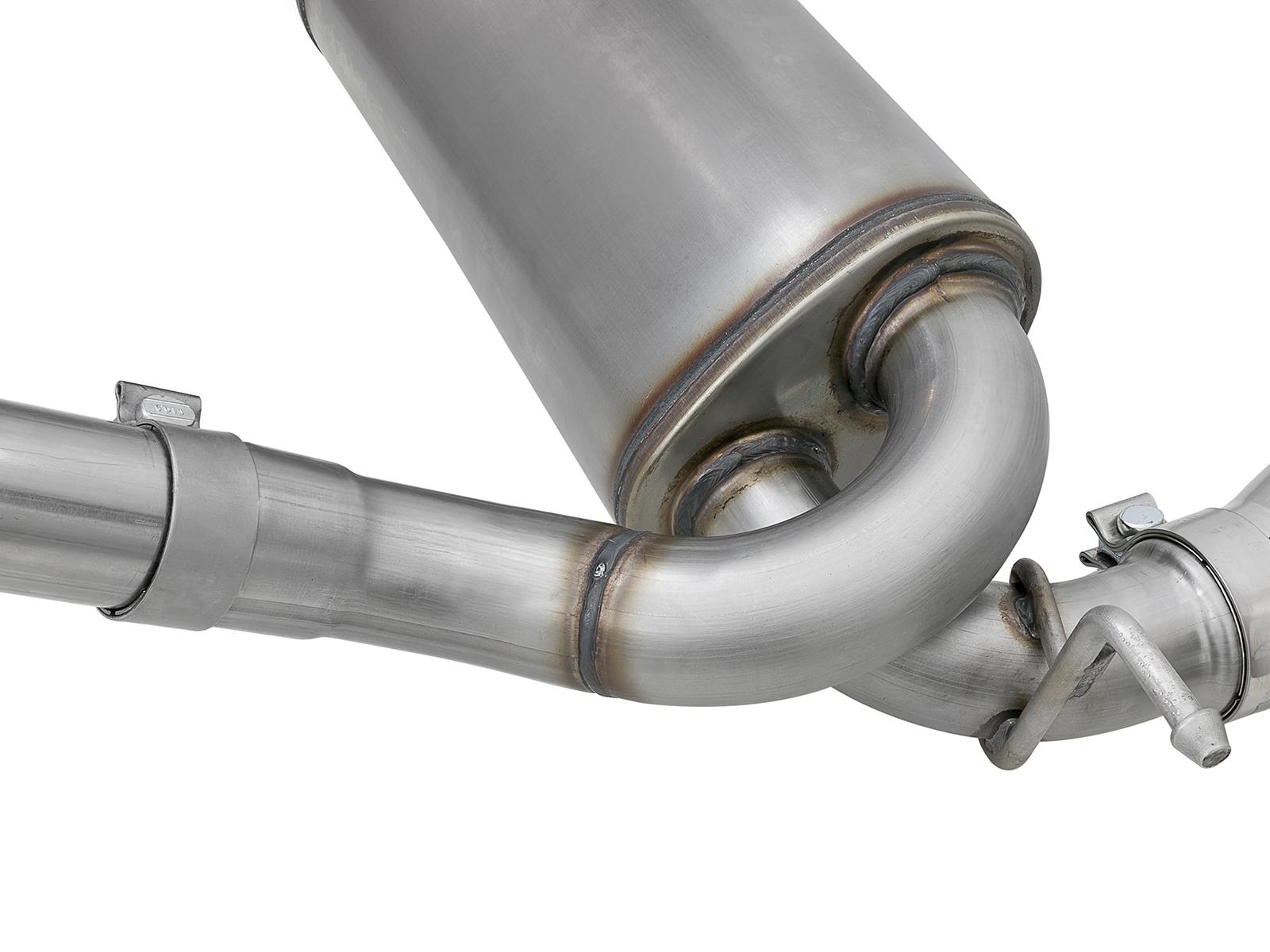 AFE Rebel Series 2-1/2 IN 409 Stainless Steel Cat-Back Exhaust w/ Polished Tips - 49-48062-P
