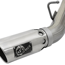 AFE Large Bore-HD 4 IN 409 Stainless Steel DPF-Back Exhaust w/ Dual Polished Tip (2017-2019 Silverado 2500 HD, Silverado 3500 HD, Sierra 2500 HD, Sierra 3500 HD) - 49-44086-P