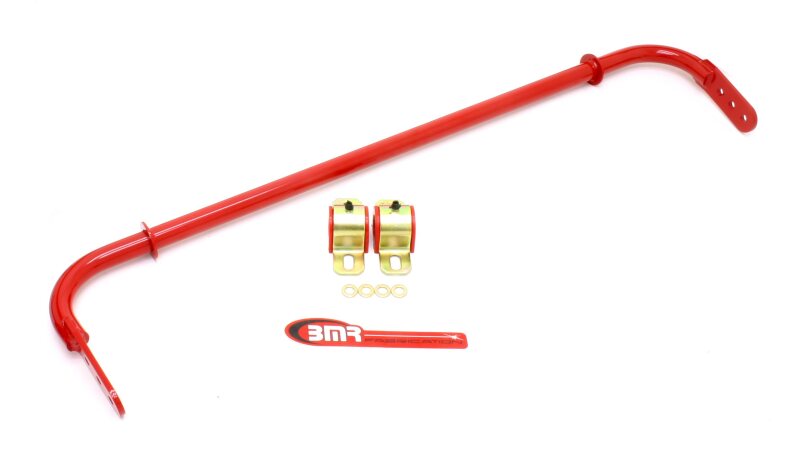 BMR SB017R 2010-2012 SS, 2010-2015 V6/Convertible 5th Gen Camaro Sway Bar Kit With Bushings, Rear, Adjustable, Hollow 25mm (Red)