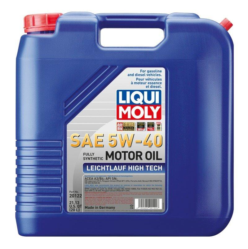 LIQUI MOLY Leichtlauf (Low Friction) High Tech 5W-40  - 20 Liter - 20122