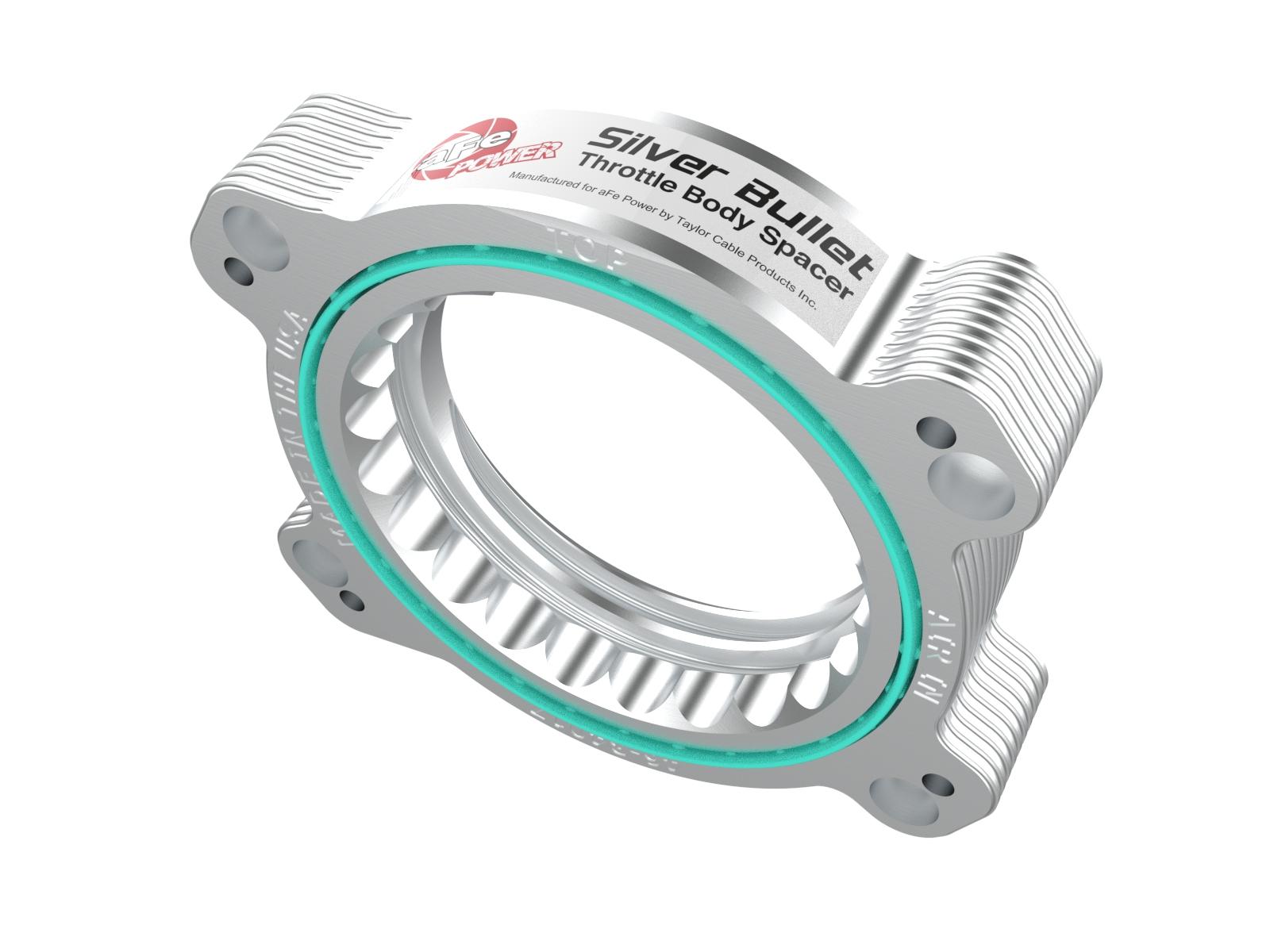 AFE Silver Bullet Throttle Body Spacer Kit (Chevrolet Corvette (C8) 2020 V8-6.2L This item will only work with the factory air intake system.) - 46-34017