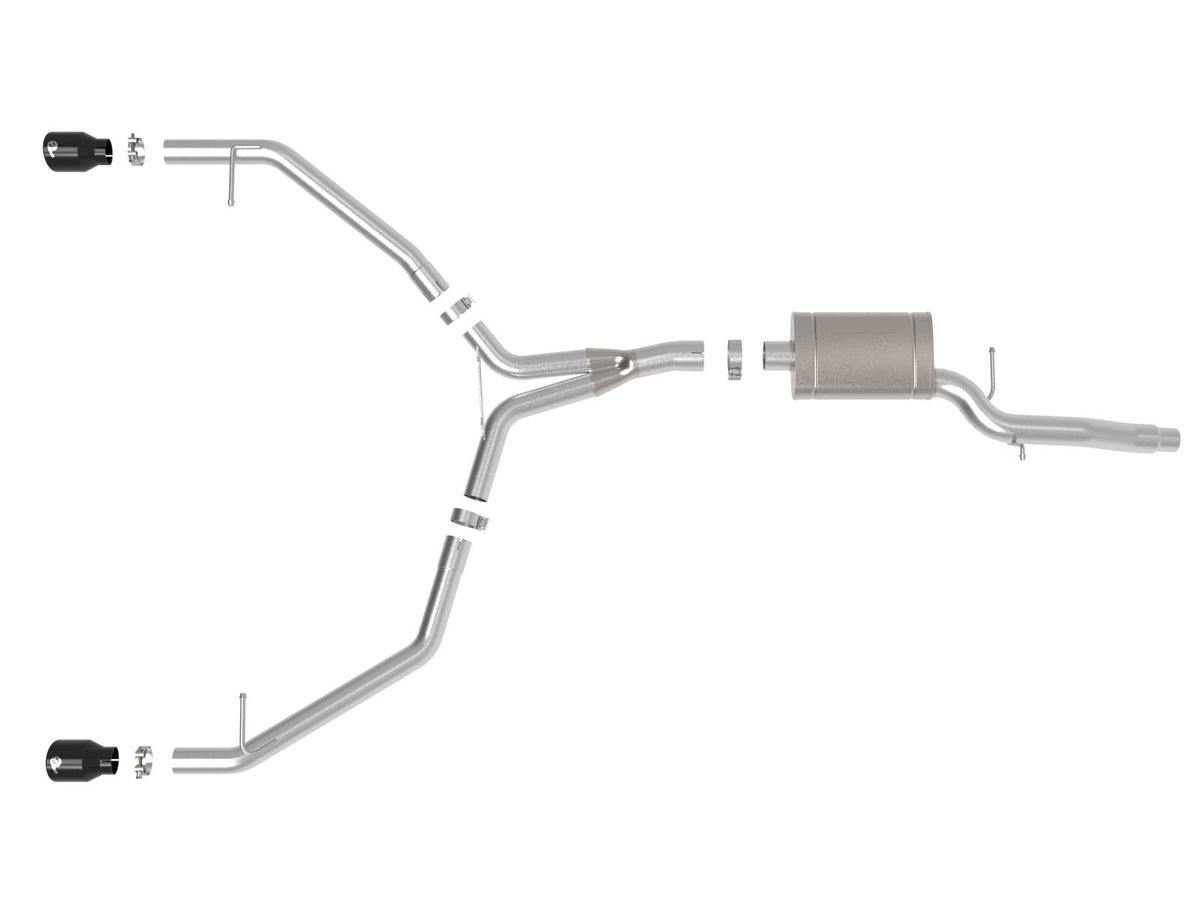 AFE MACH Force-Xp Axle-Back Exhaust System w/ Black Tip (2013-2016 allroad) - 49-36437-B