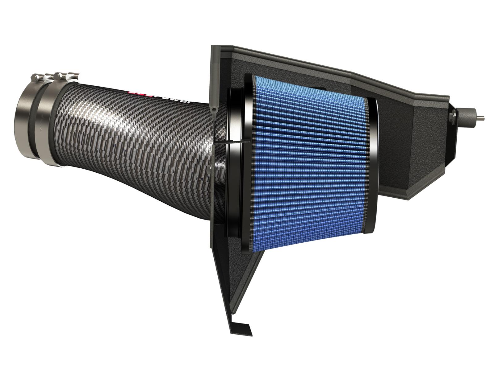 AFE Track Series Stage-2 Carbon Fiber Intake System w/ Pro 5R Filter (2011-2021 300, Challenger, Charger) - 54-12172-C