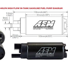 AEM 340lph High Flow In-Tank Fuel Pump (Offset Inlet) - 50-1000