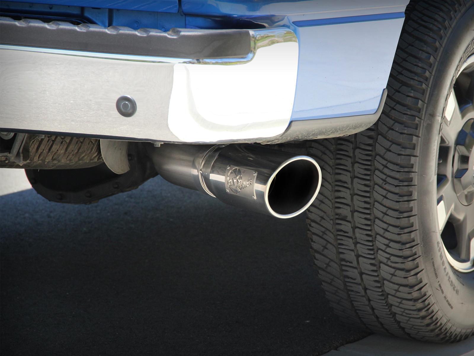 AFE MACH Force-Xp 4 IN 409 Stainless Steel Cat-Back Exhaust System w/Polished Tip (2011-2014 F-150) - 49-43041-P
