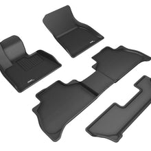3D MAXpider 19-23 BMW X5 (G05)  7-Passenger Kagu Floormat Complete Set - Black