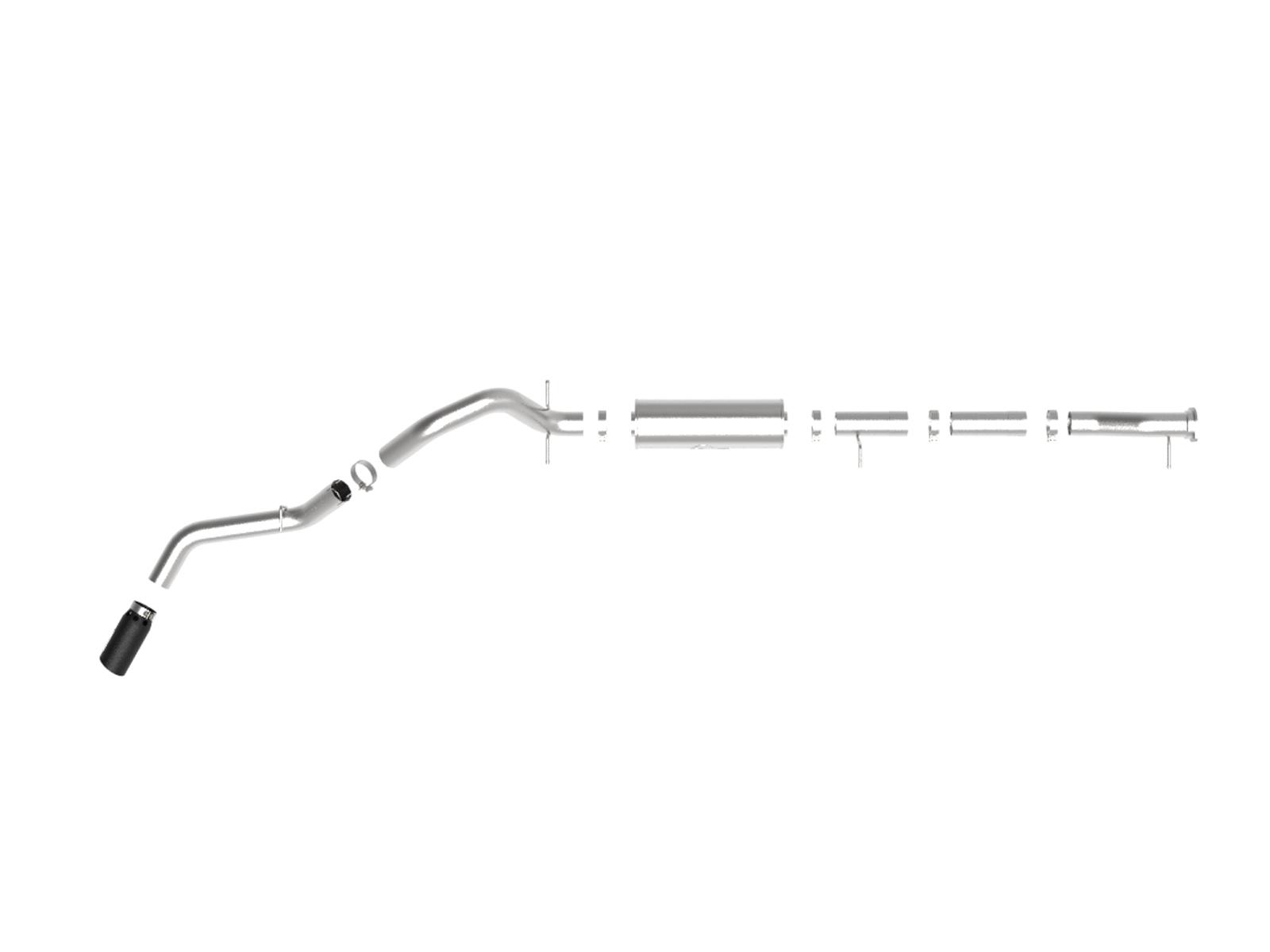 AFE Apollo GT Series 3 IN 409 Stainless Steel Cat-Back Exhaust System w/ Black Tip (GM 2500/3500HD 2020 V8-6.6L L8T) - 49-44122-B