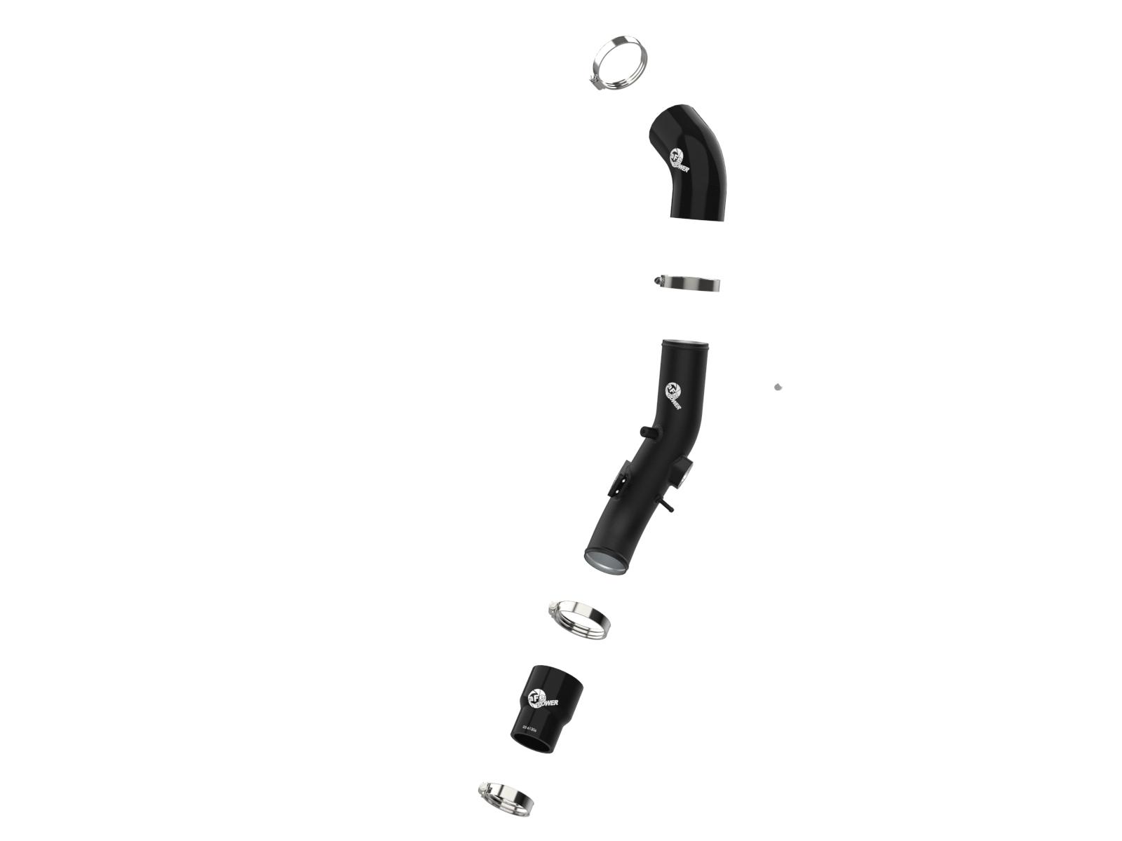 AFE BladeRunner 2-1/2 IN Aluminum Cold Charge Pipe Black Hyundai Elantra/Elantra GT/i30 17-20/Veloster 19-21 L4-1.6L (t) - 46-20639-B