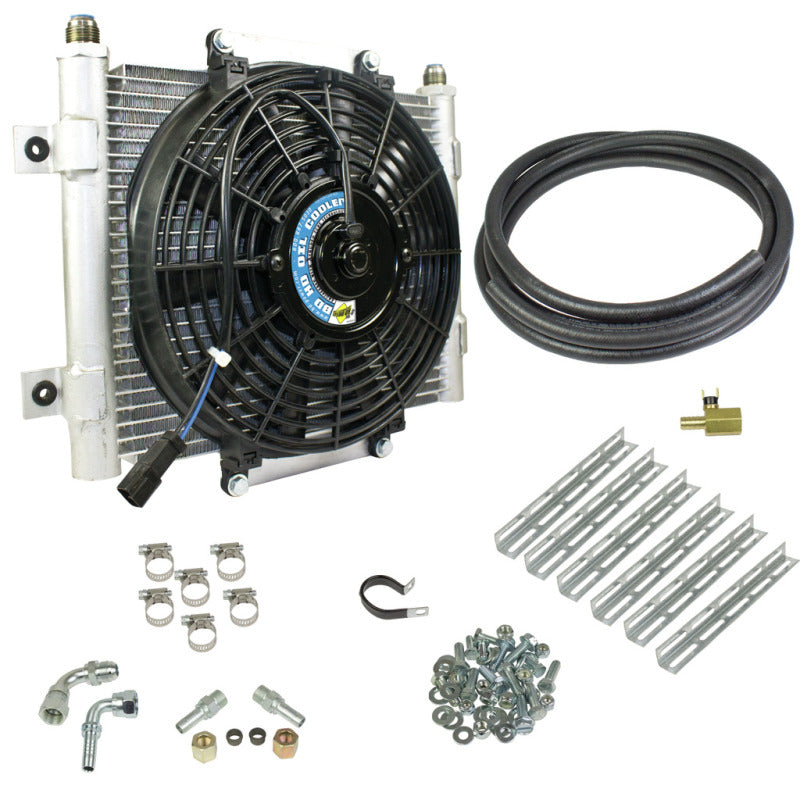 BD Diesel Bd Xtrude Transmission Cooler With Fan - Complete Kit 1/2In Lines - 1030606-1/2