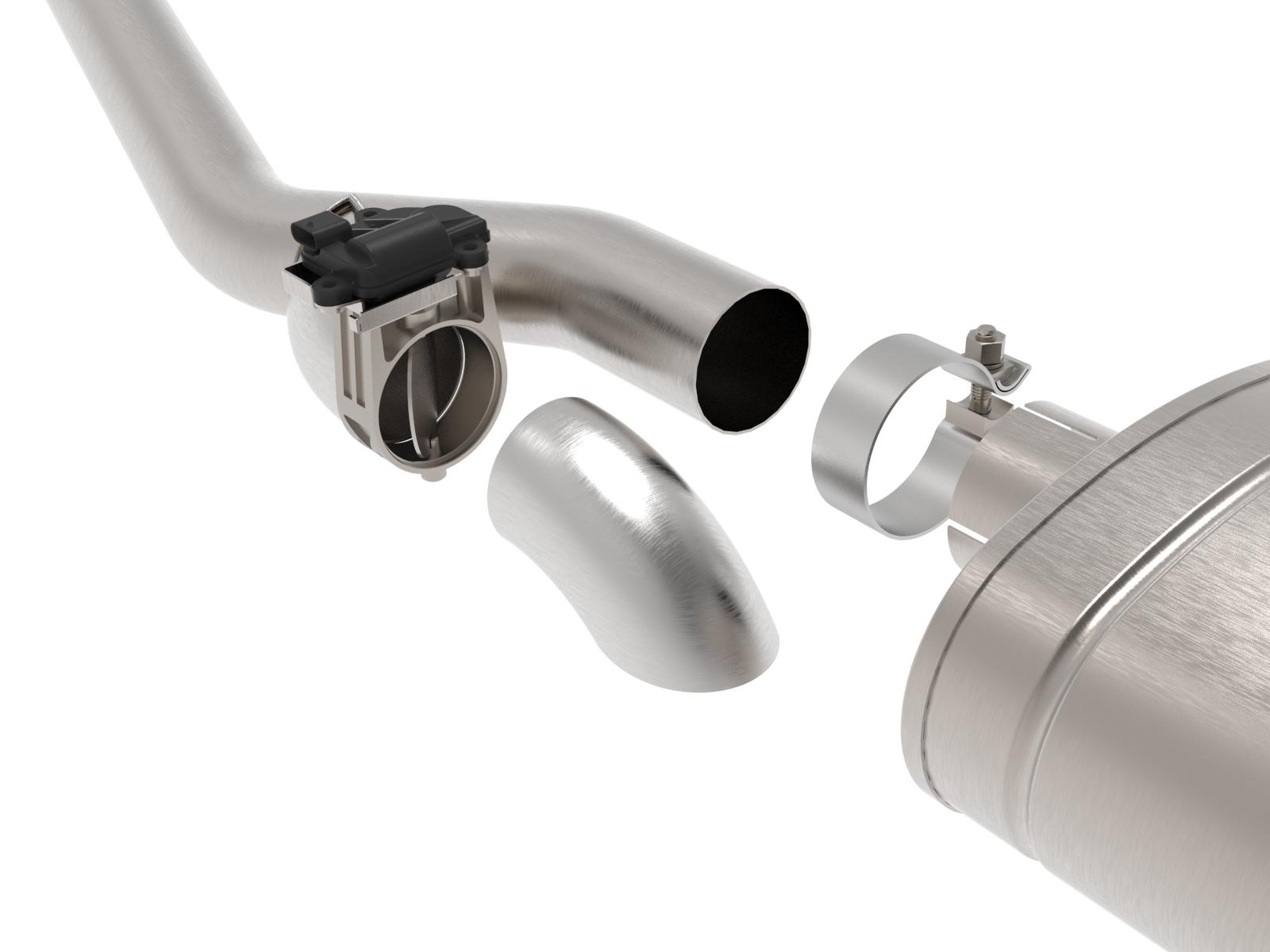 AFE Gemini XV Cat-Back Exhaust System w/ Cutout (2019-2021 Silverado 1500, Silverado 1500, Sierra 1500, Sierra 1500) - 49-34138