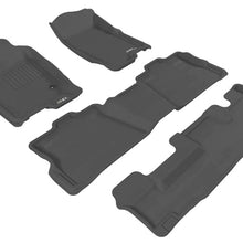 3D MAXpider 2006-2010 Ford Explorer Kagu 1st & 2nd & 3rd Row Floormats - Black