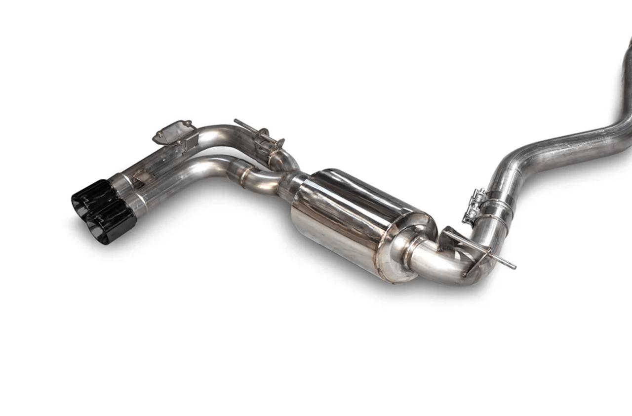 AWE Tuning BMW F3X 28i / 30i Touring Edition Axle-Back Exhaust Single Side - 80mm Black Tips - 3010-23022