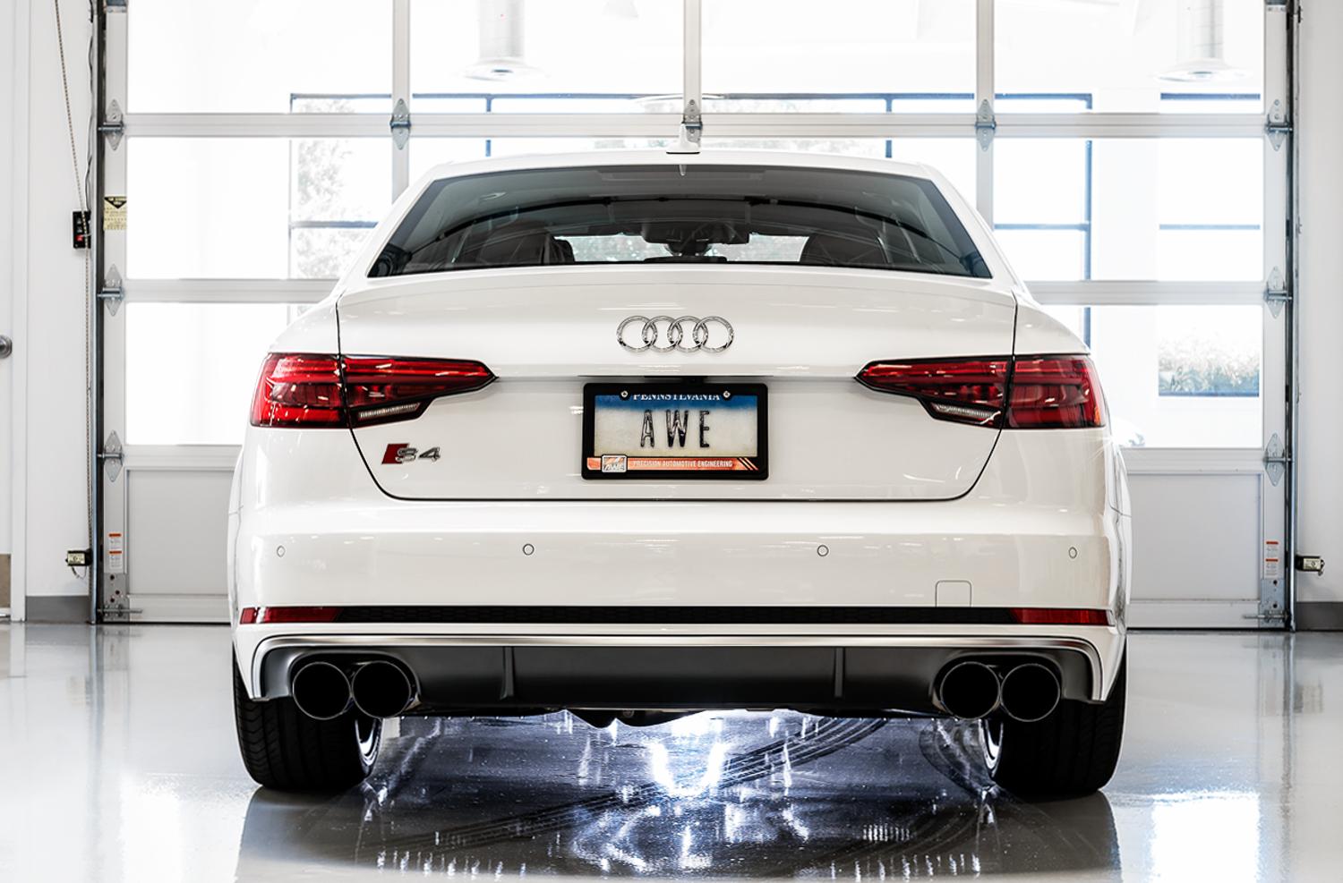 AWE Tuning Audi B9 S5 Sportback Touring Edition Exhaust - Non-Resonated (Black 102mm Tips) - 3020-43064