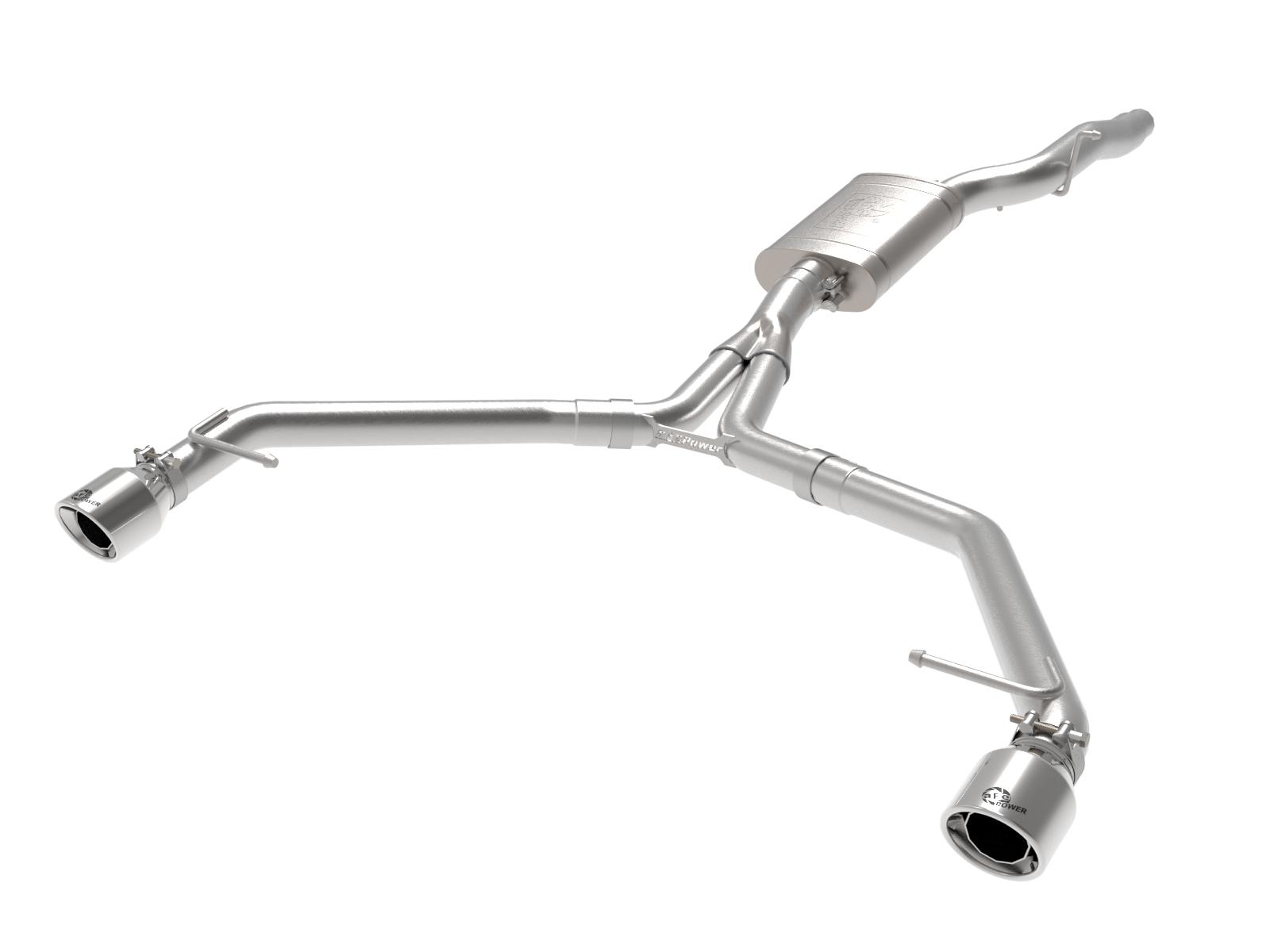 AFE MACH Force-Xp Axle-Back Exhaust System w/ Polished Tip (2013-2016 allroad) - 49-36437-P