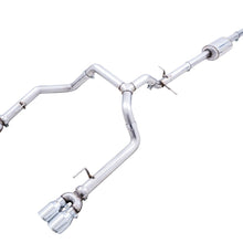 AWE 0FG Catback Split Rear Exit Exhaust for 4th Gen Silverado/Sierra 1500 5.3L (With Bumper Cutouts) - Quad Chrome Silver Tips - 3015-42201