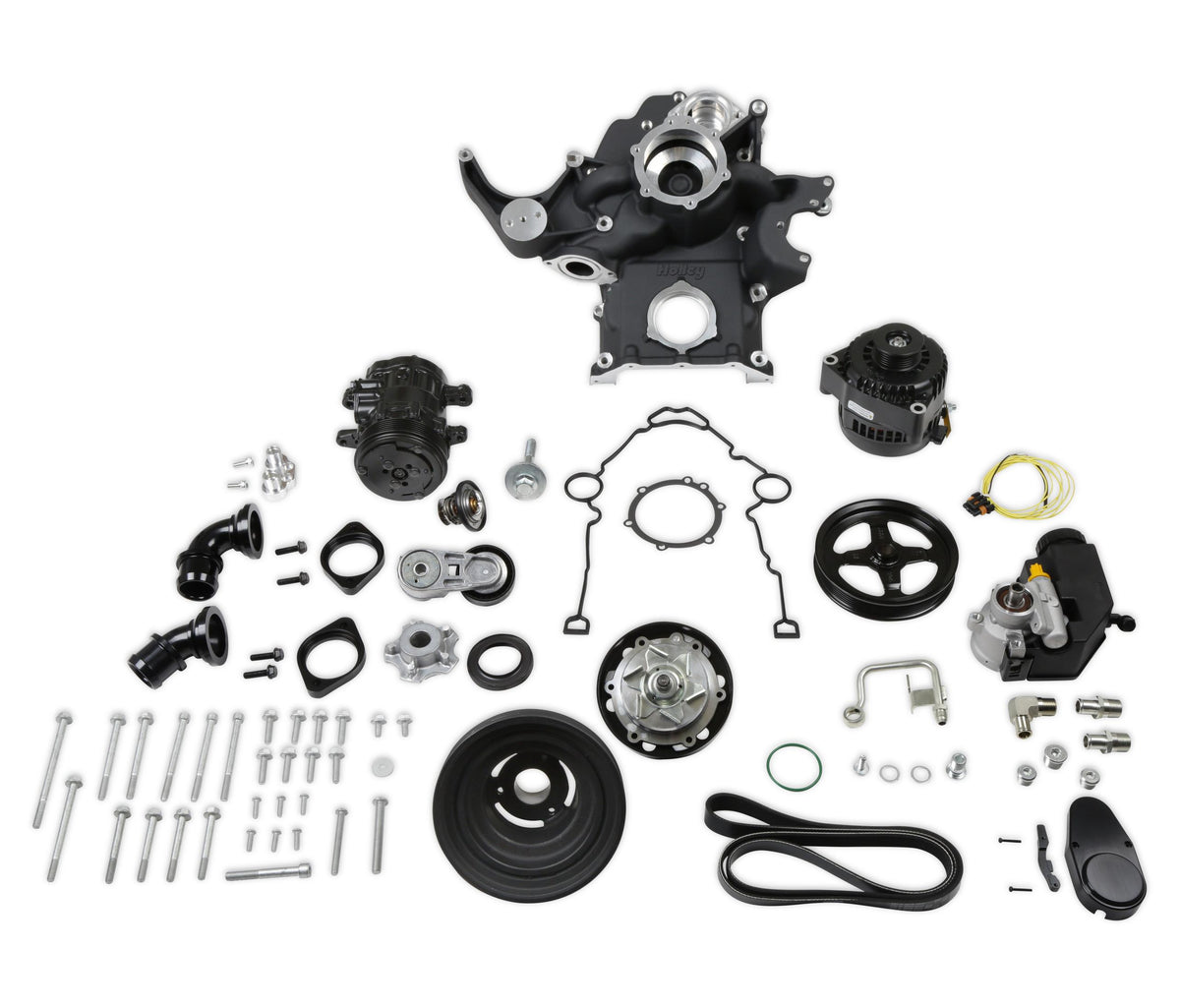 Holley Mid-Mount Complete Accessory System - 20-291BK
