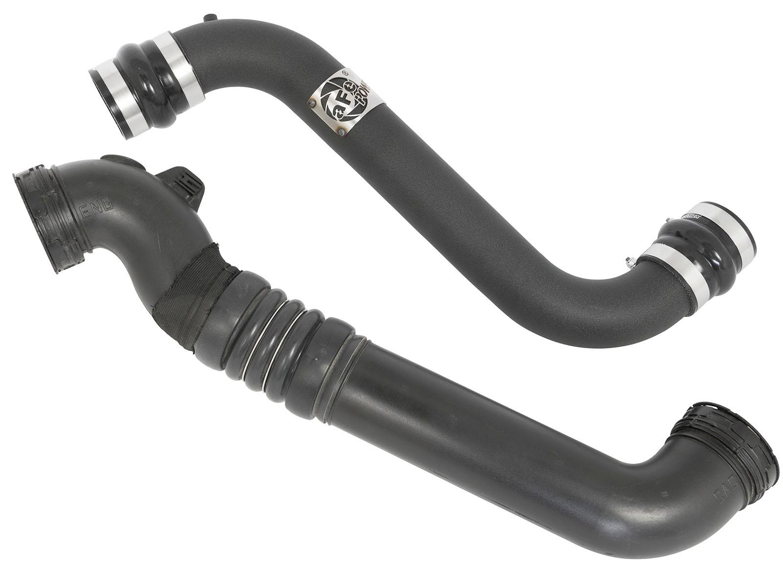 AFE BladeRunner 3 IN Aluminum Hot and Cold Charge Pipe Kit Black (2011-2016 Silverado 2500 HD, Silverado 3500 HD, Sierra 2500 HD, Sierra 3500 HD) - 46-20114-B