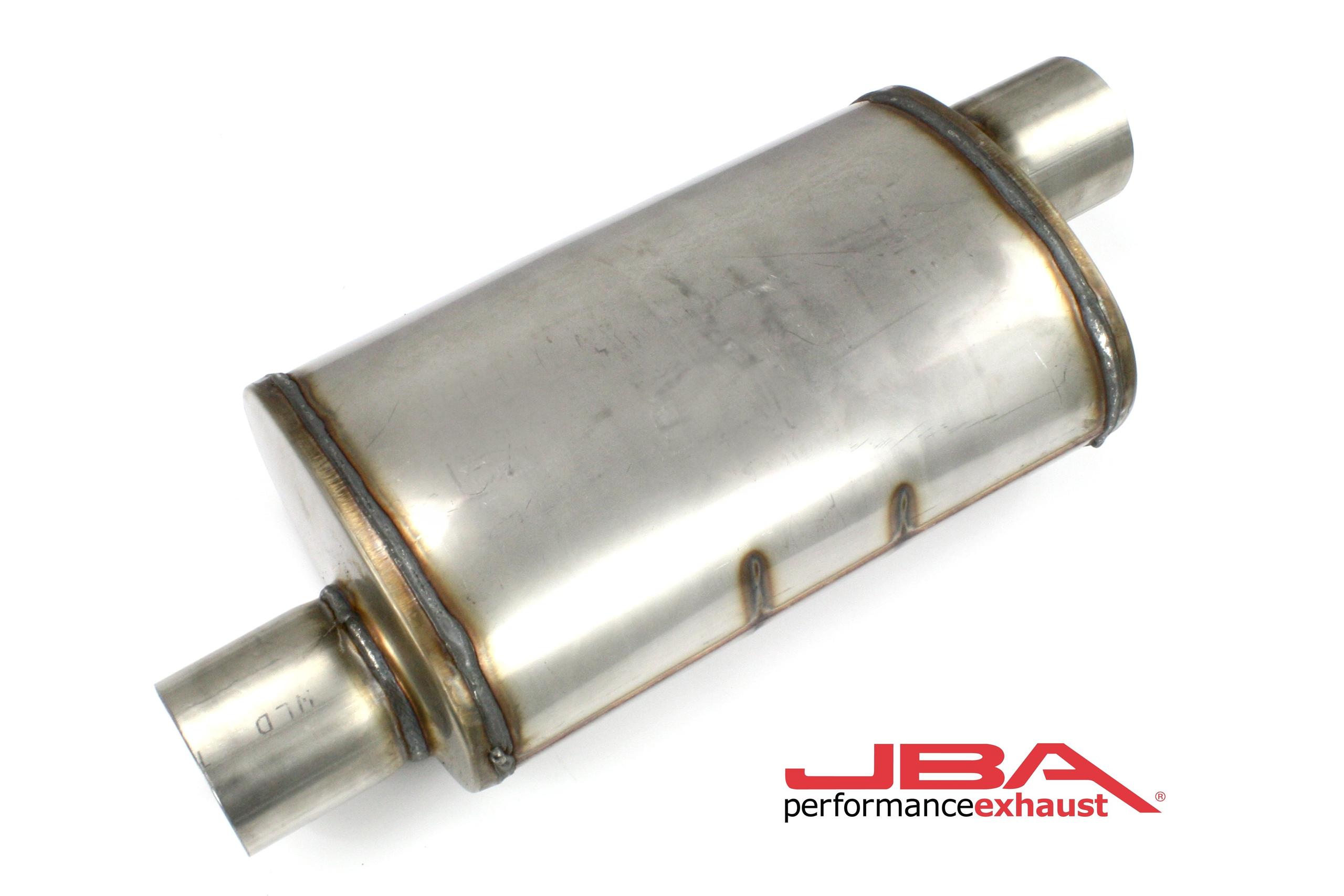 JBA Chambered 3" Muffler 304 SS Offset/Offset - 40-301400