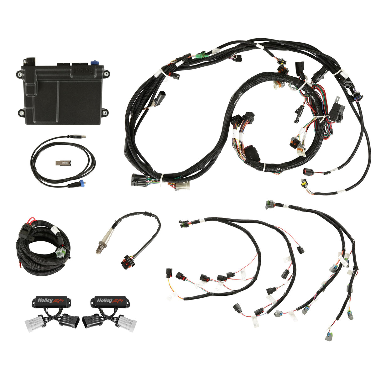 Holley Efi 550-628 Ford Coyote Hp Kit, Bosch O2, Uscar Inj